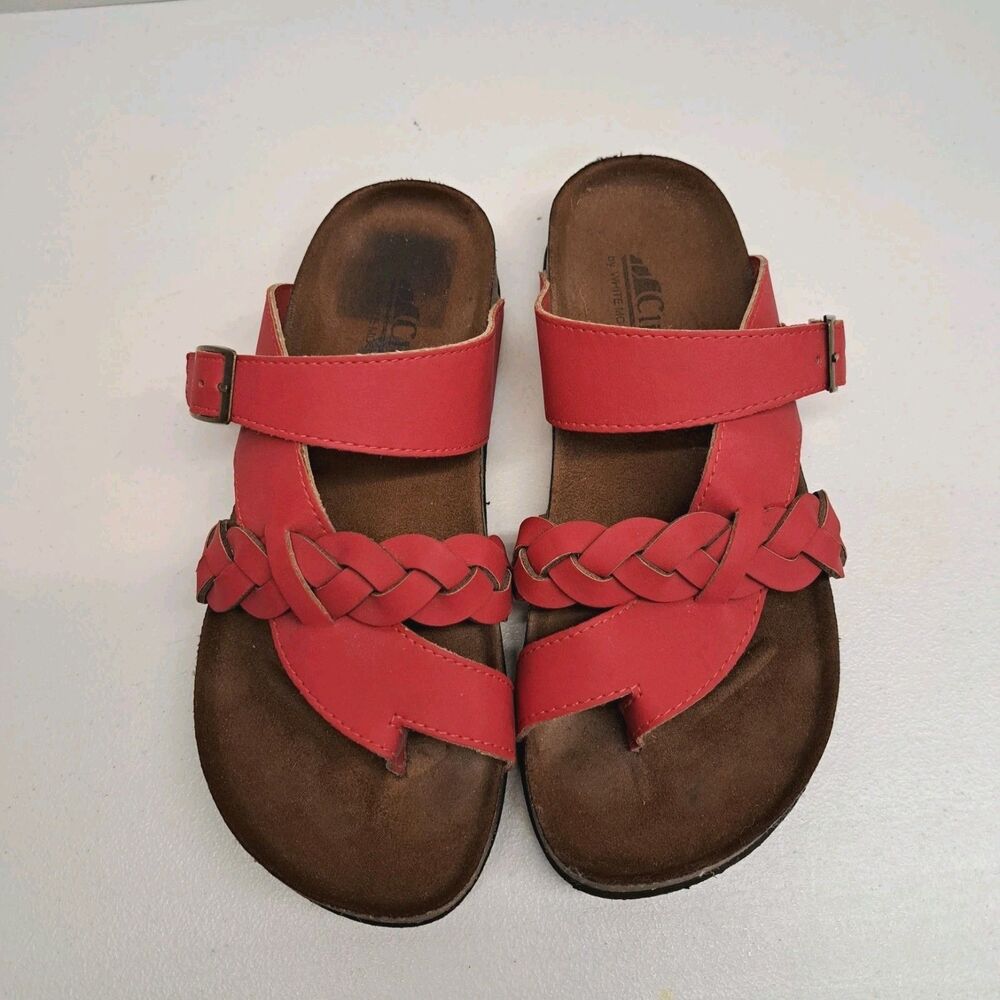 Cliffs by White Mountain Catelyn Red Sandals Women's 8W - Picture 1 of 4